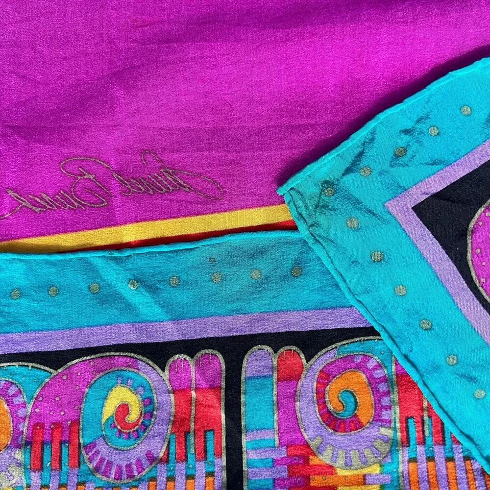 Vibrant Pink Cat Print Silk-Feel Scarf